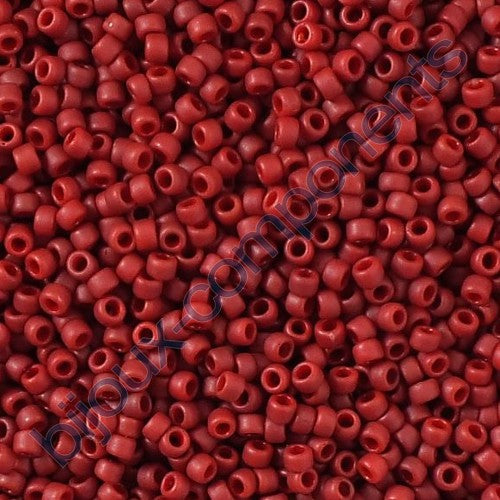 TOHO Round Seed Beads Rocailles, semi glazed dark red (), Glass, Japan