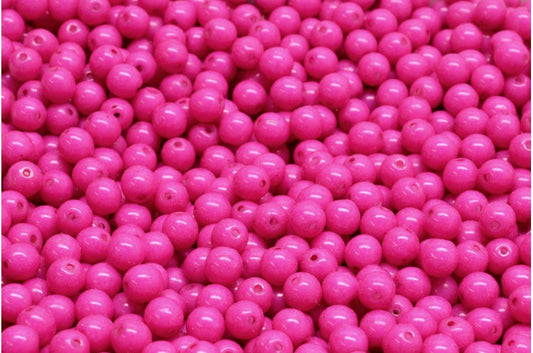 OUTLET 10 grams Round Druck Beads, 4 x 4 mm, White Opal 33271 (02020-33271), Glass, Czech Republic
