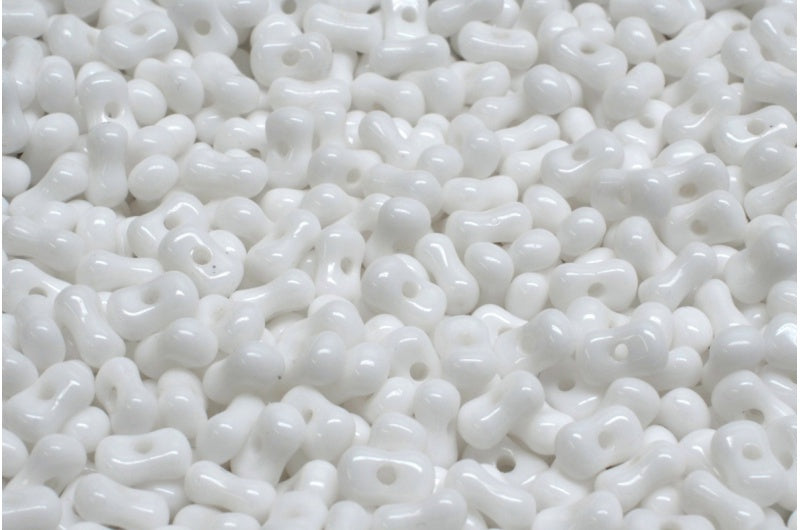 ファルファッレビーズ - プレス、チョークホワイト（03000）、ガラス、チェコ共和国