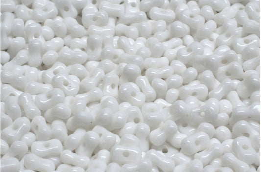 ファルファッレビーズ - プレス、チョークホワイト（03000）、ガラス、チェコ共和国