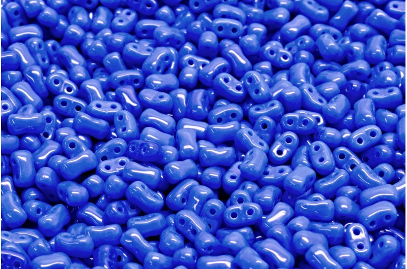 Bi-Bo Beads, Opaque Blue (33070), Glass, Czech Republic