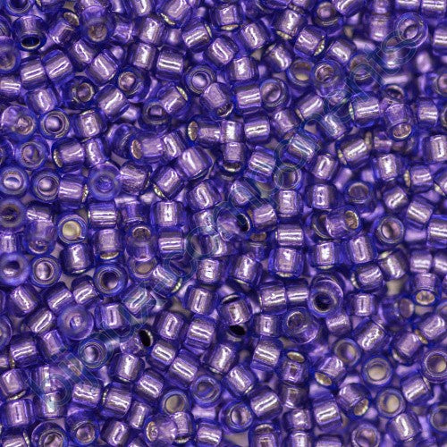 TOHO Round Seed Beads Rocailles, Silver Lined Purple (# 2224), Glass, Japan