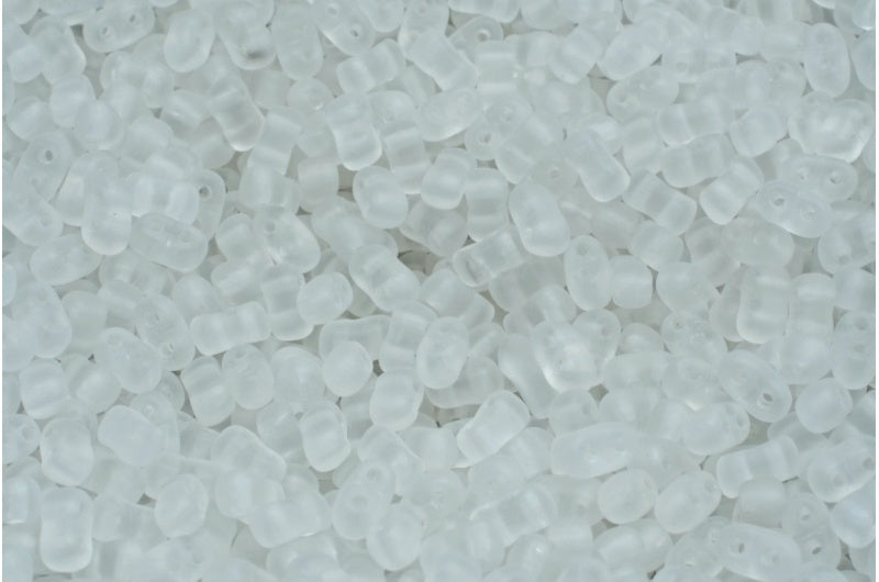 Bi-Bo Beads, Crystal Matte (00030-84110), Glass, Czech Republic