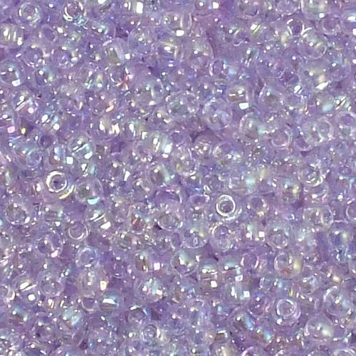 TOHO Round Seed Beads Rocailles, Dyed Rainbow Lavender Mist (), Glass, Japan