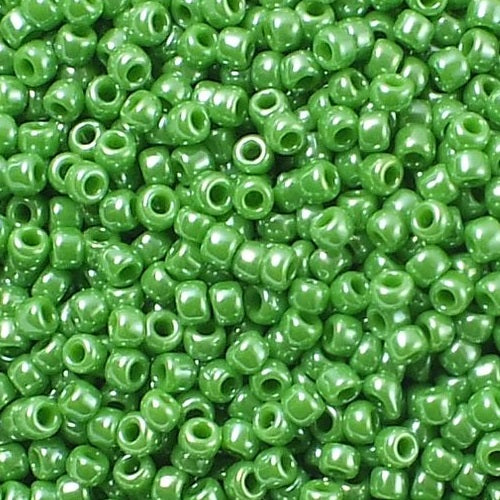 TOHO Round Seed Beads Rocailles, Opaque Lustered Mint Green (), Glass, Japan