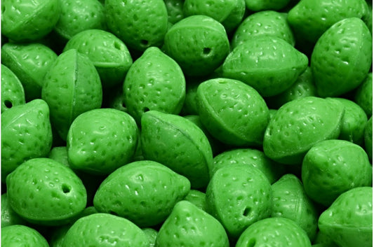 レモンビーズ、不透明グリーン（53320）、ガラス、チェコ共和国