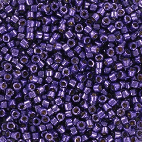 Miyuki DELICA Rocailles, Duracoat Galvanized Dark Lilac (# DB2509), Glas, Japan