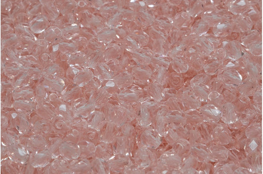 Gepresste Perlen, Transparent Pink (70100), Glas, Tschechische Republik