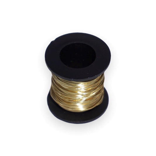 Brass wire, approx. 0.3 mm/10m, gold-plated