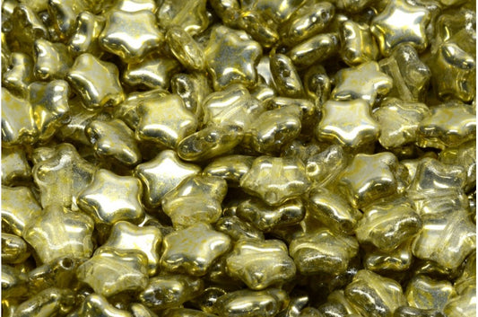Flache Sternperlen, Kristallkristall-Silberhalbbeschichtung 34302 (00030-27001-34302), Glas, Tschechische Republik
