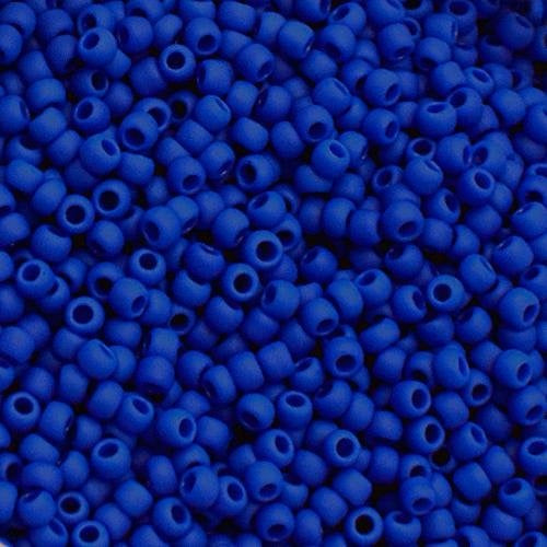 TOHO Round Seed Beads Rocailles, Opaque Frosted Navy Blue (# 48F), Glass, Japan