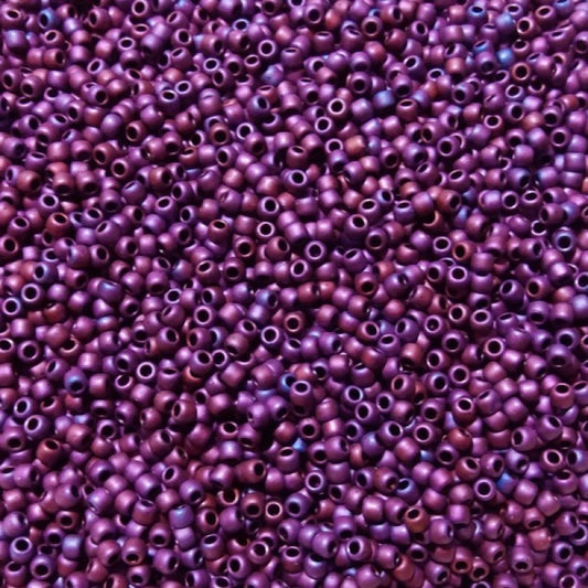 TOHO Round Seed Beads Rocailles, Matte Color Andromeda (# 704), Glass, Japan