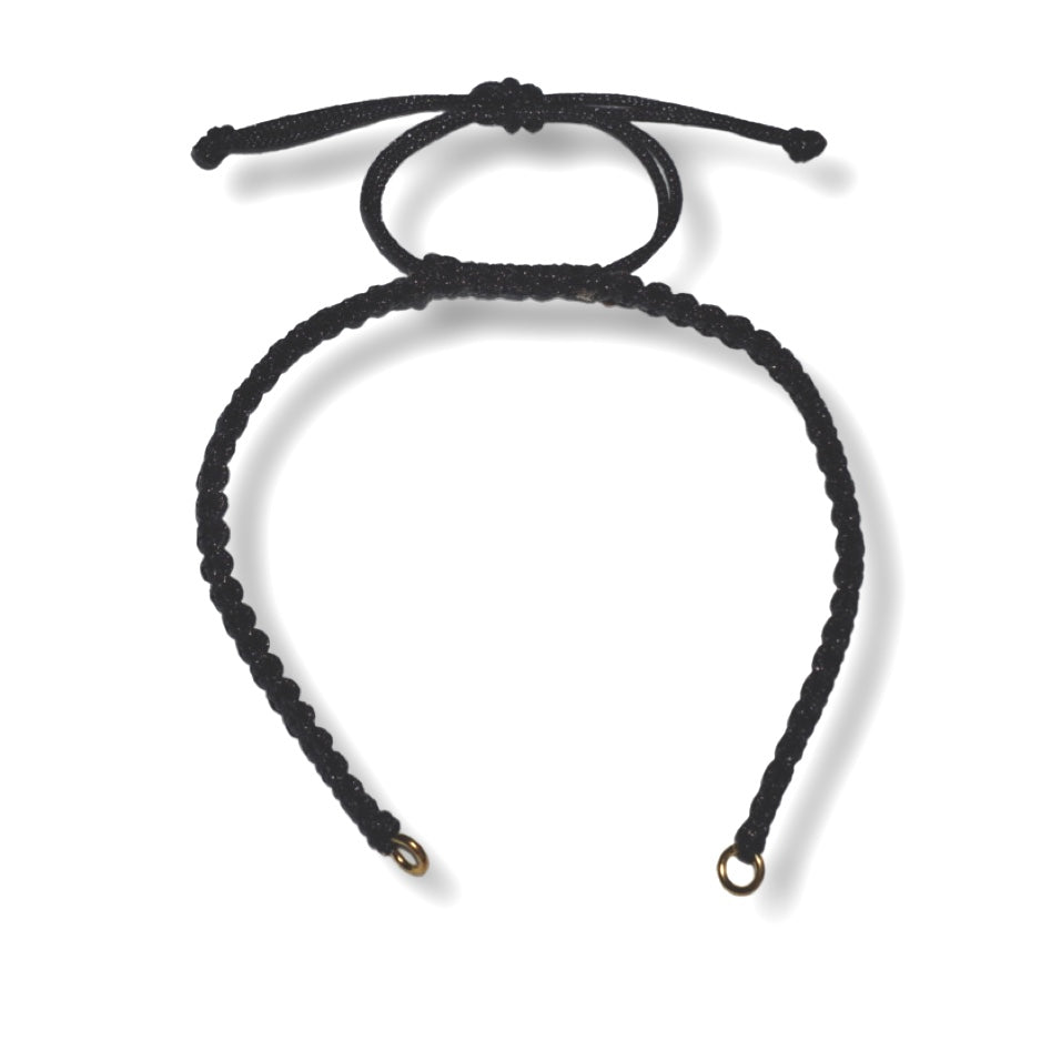 Shamballa bracelet base, approx. 14-17 cm, with rings