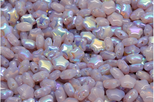 フラットスタービーズ、透明ライトアメジストAb（21000-28701）、ガラス、チェコ共和国