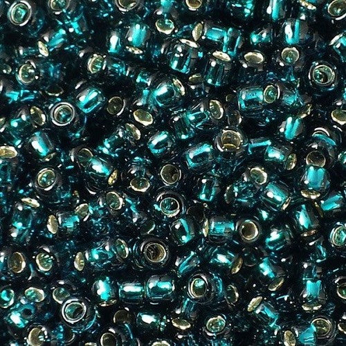 TOHO Round Seed Beads Rocailles, Silver Lined Teal (# 27BD), Glass, Japan