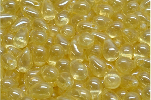 Drop Beads, Crystal Luster Yellow Full Coated (00030-14483), Glass, Czech Republic