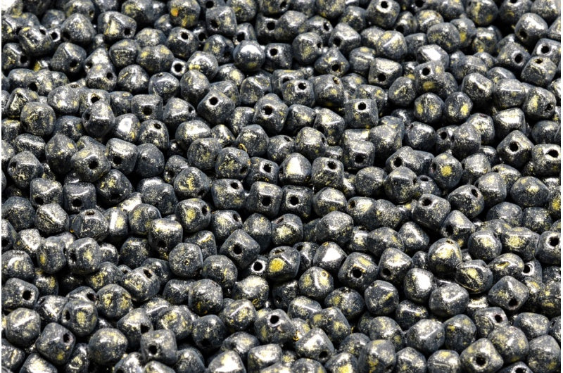 Bicone Beads, Black 34302 (23980-34302), Glass, Czech Republic