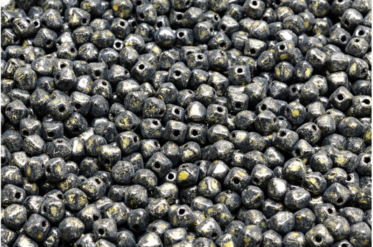 双锥珠，黑色 34302 (23980-34302)，玻璃，捷克共和国