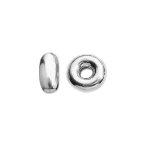 Decorative piece - Rondelle Flat Bead, approx. 5 mm, Sterling Silver 925