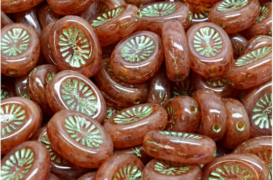 Kiwi beads, Opal Pink Travertin 43813 (71010-86800-43813), Glass, Czech Republic