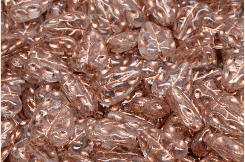 OUTLET 10 克叶珠，水晶铜衬里（00030-54318），玻璃，捷克共和国