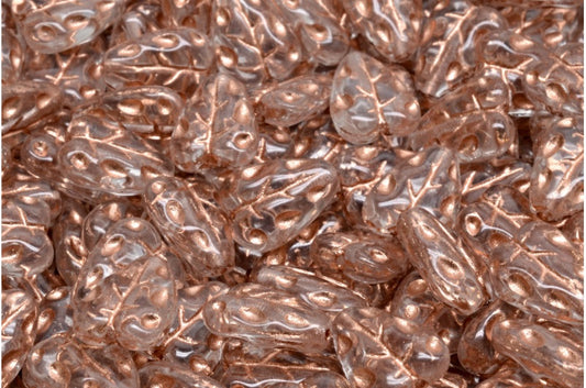OUTLET 10 Gramm Blattperlen, mit Kristallkupfer ausgekleidet (00030-54318), Glas, Tschechische Republik