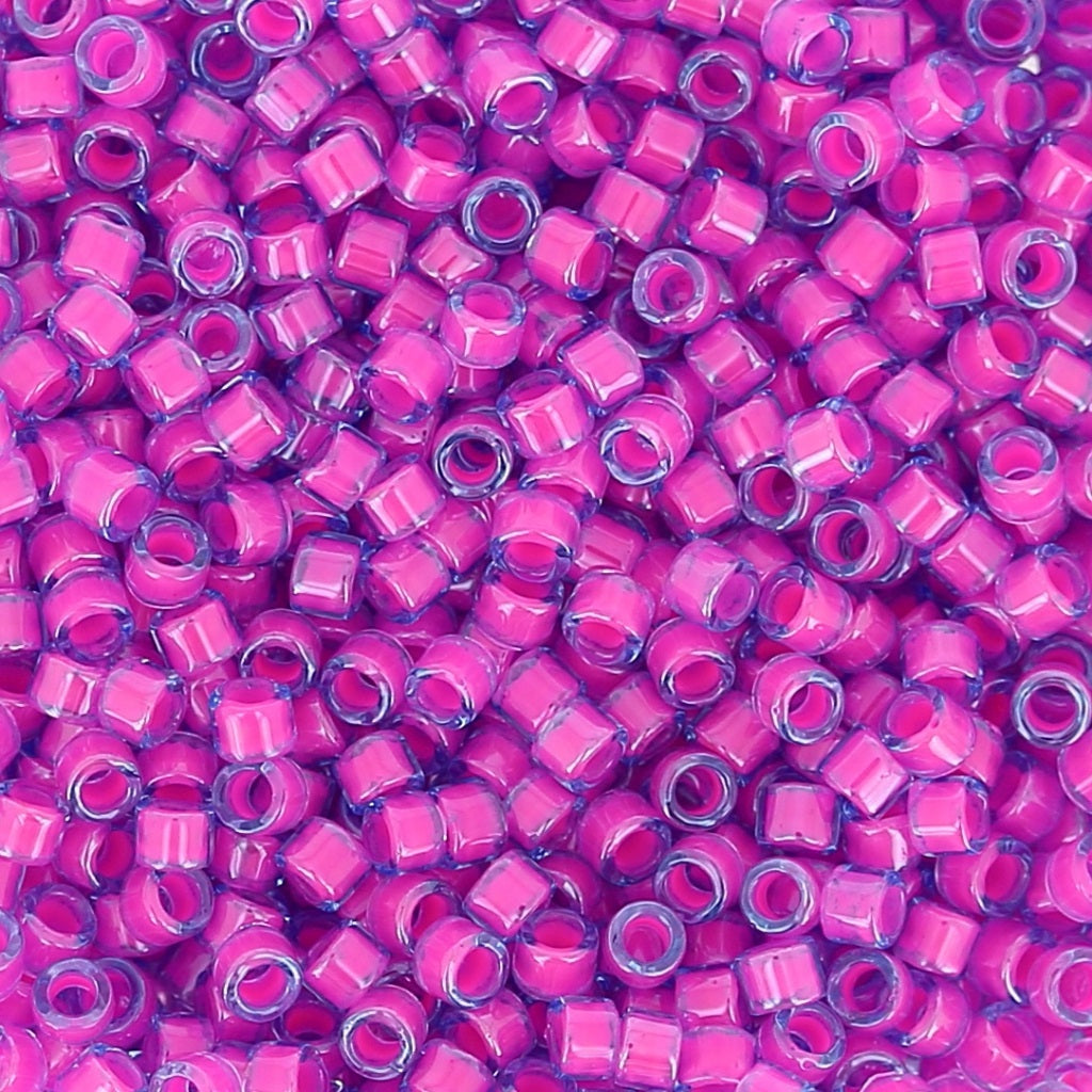 Miyuki DELICA Seed Beads Rocailles, Luminous Hot Pink (# DB2049), Glass, Japan