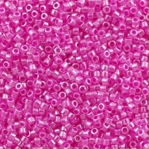 Miyuki DELICA Seed Beads Rocailles, Ceylon Hot Pink (# DB0247), Glass, Japan