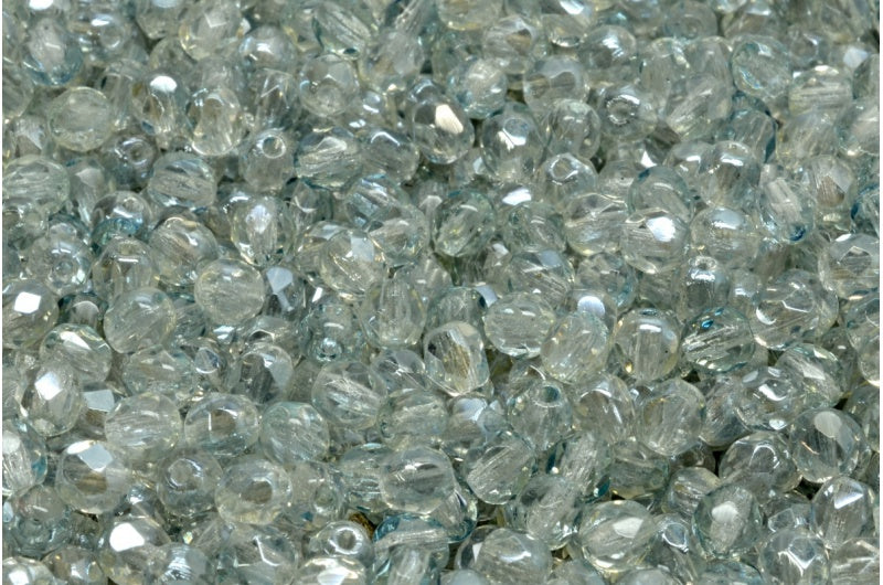 Faceted Round Fire Polished Beads, Crystal 23601 (00030-23601), Glass, Czech Republic