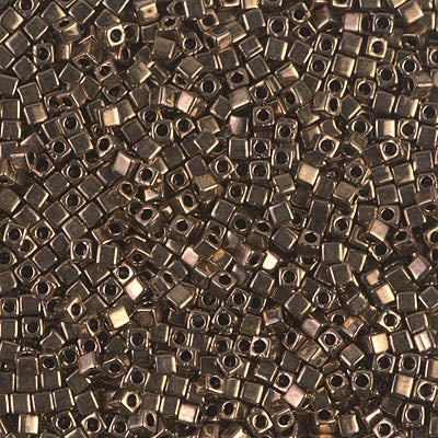 Miyuki Square Beads, Metallic Dark Bronze (# 0457), Glass, Japan