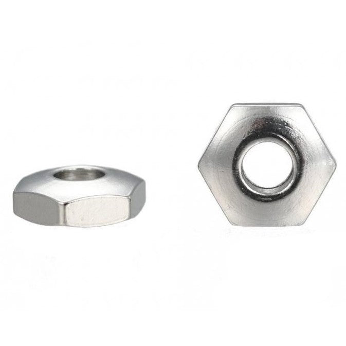 Decorative part - mother-of-pearl bead, approx. 5x2 mm, hole diameter approx. 1.8 mm, Stainless Steel 304