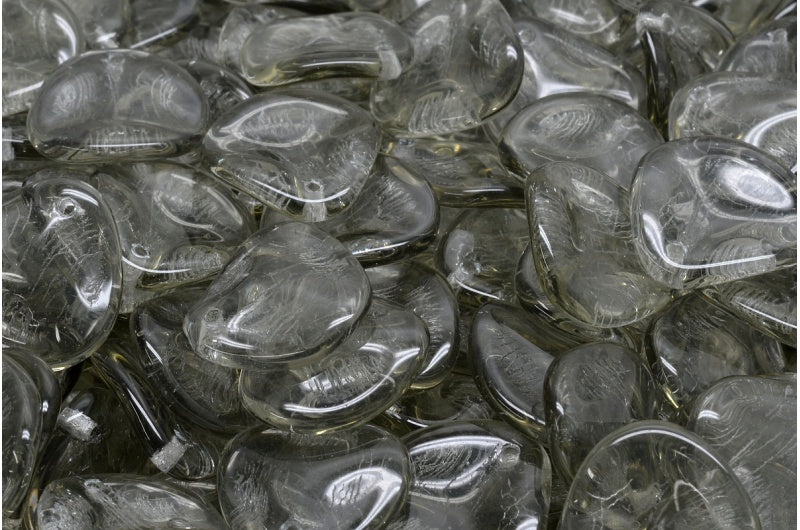 Rose Petal Beads, Gray (40000), Glass, Czech Republic