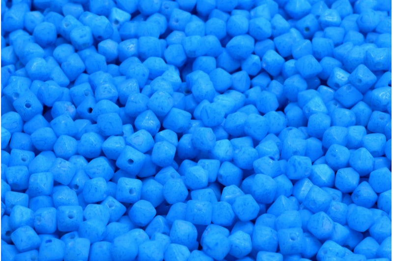 双円錐ビーズ、ホワイトオパール 84308 (02020-84308)、ガラス、チェコ共和国