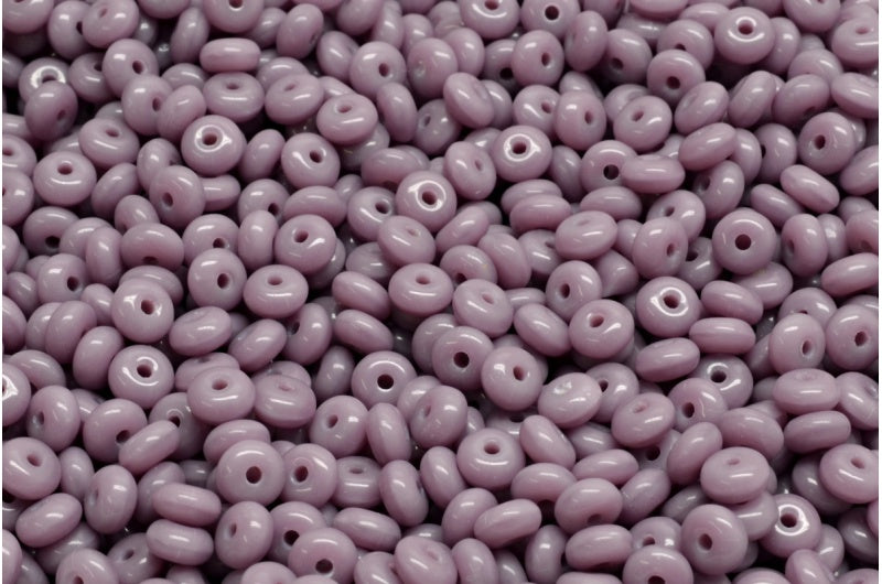 Rondelle Druck Beads, Purple (23020), Glass, Czech Republic