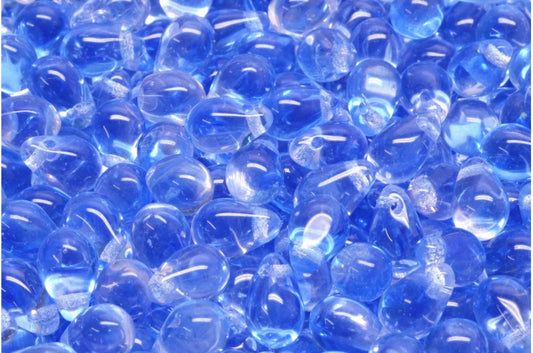 Drop Beads, Transparent Pink Transparent Blue (70100-30040), Glass, Czech Republic