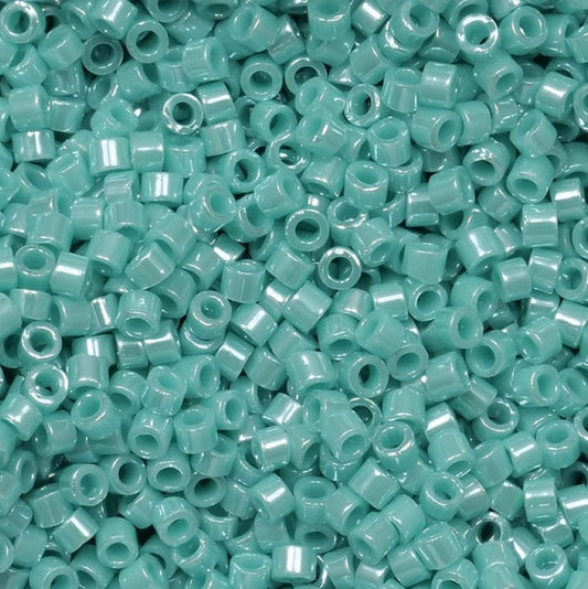 TOHO Treasure Seed Beads Rocailles, Opaque Lustered Turquoise (# 132), Glass, Japan