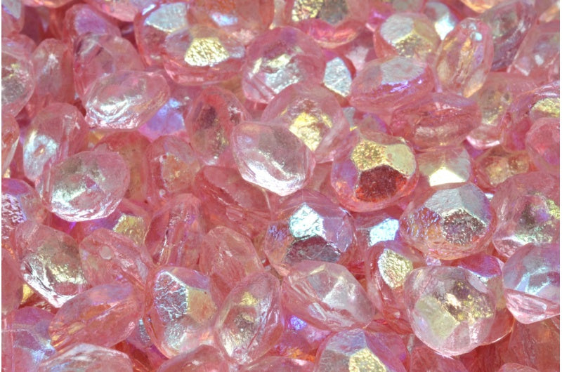 OUTLET 10 grams Briolette Beads, Crystal Ab Light Pink (00030-28701-34304), Glass, Czech Republic