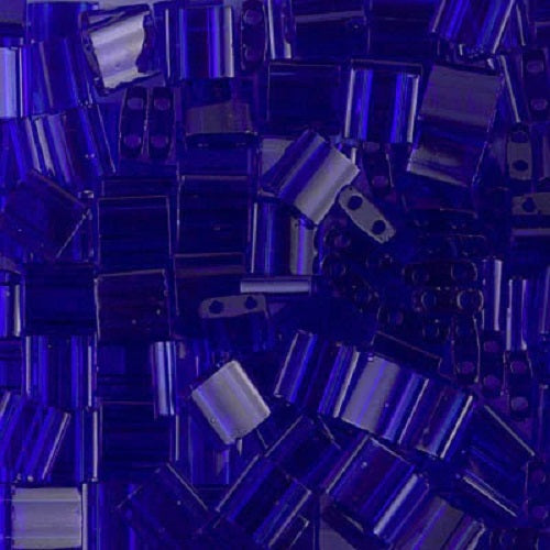 Miyuki Tila / Half Tila / Quater Tila 2-hole Beads, Transparent Cobalt (kobalt) (# 0151), Glass, Japan