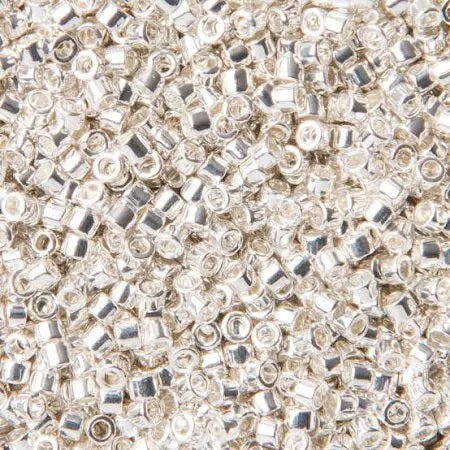 Miyuki DELICA Rocailles, versilbert metallic (#DB0551), Glas, Japan 