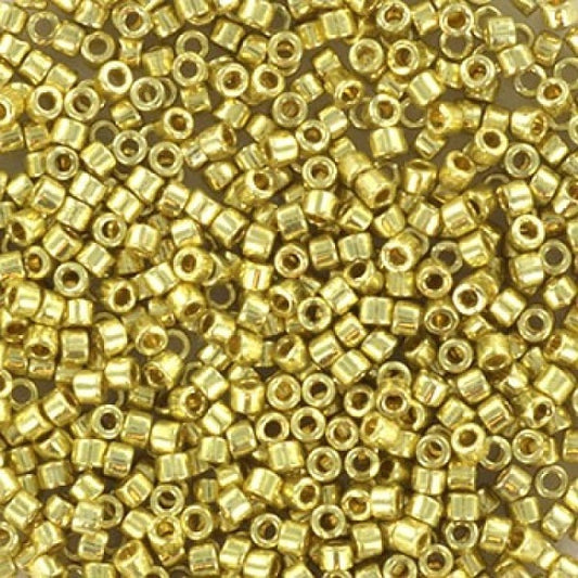 Miyuki DELICA Seed Beads Rocailles, Duracoat Galvanized Yellow (# DB2502), Glass, Japan