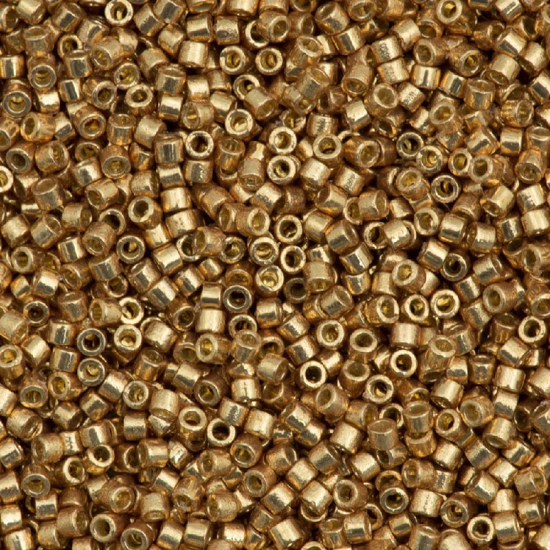 Miyuki DELICA Seed Beads Rocailles, Duracoat Galvanized Champagne (# DB1834), Glass, Japan