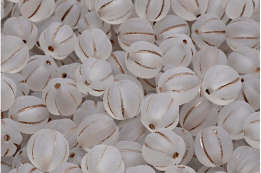 メロンビーズ、クリスタル銅裏地マット（00030-54324-84100）、ガラス、チェコ共和国