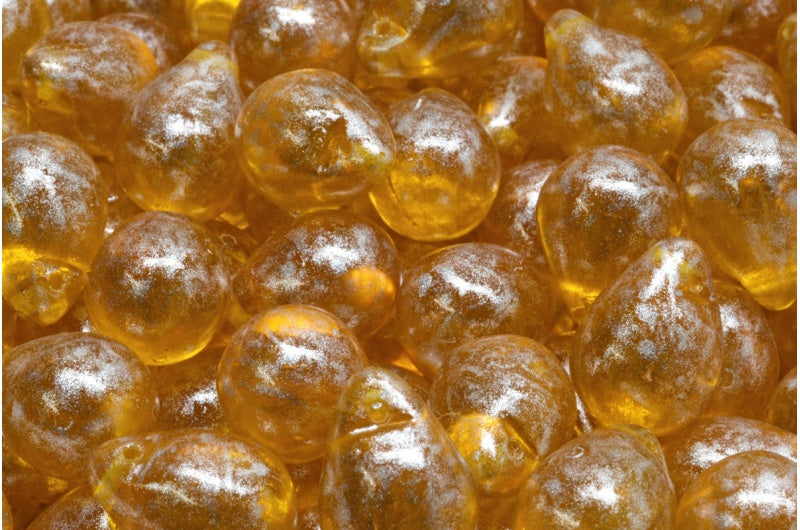OUTLET 10克泪珠，透明黄色 34301 (80040-34301)，玻璃，捷克共和国