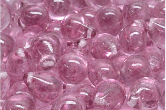 OUTLET 10 grams Teardrop Beads, Crystal Light Fuchsia Pink (00030-34306), Glass, Czech Republic