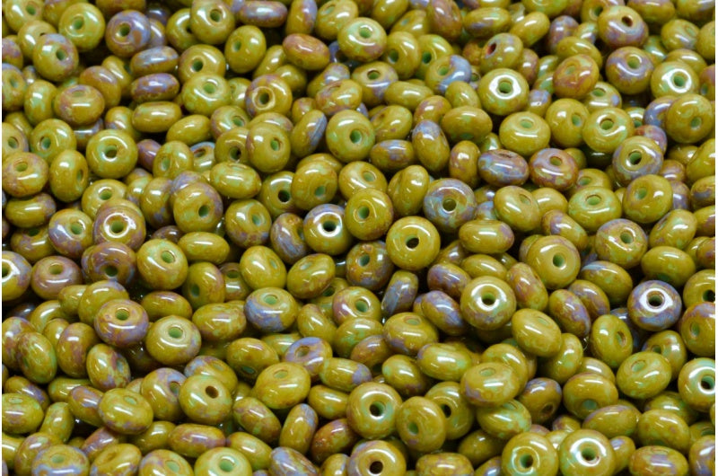 圆片压花珠，绿松石蓝染色（63030-86805），玻璃，捷克共和国