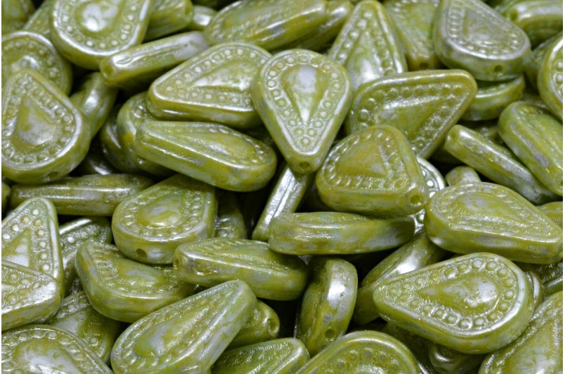 フィリグリーティアドロップビーズ、R5363 86700 (R5363-86700)、ガラス、チェコ共和国