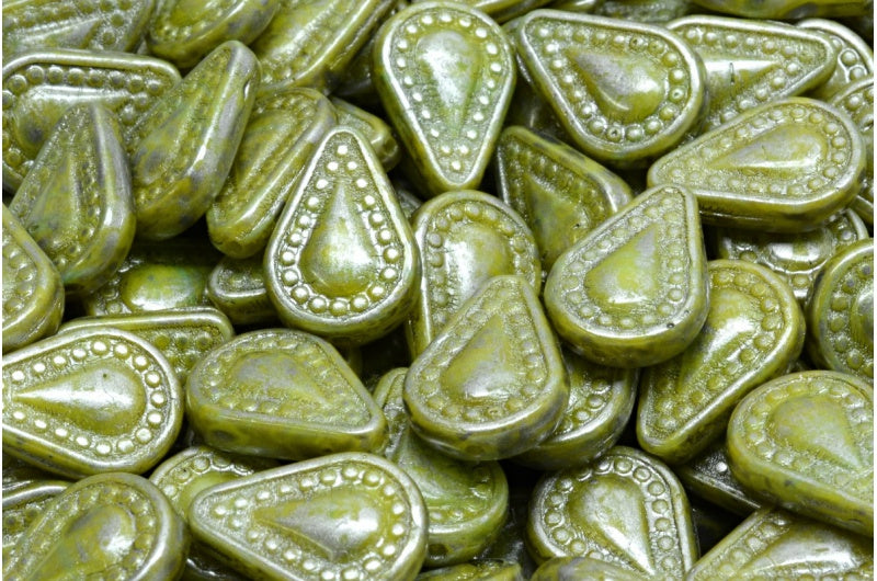 フィリグリーティアドロップビーズ、R5363 86790 (R5363-86790)、ガラス、チェコ共和国