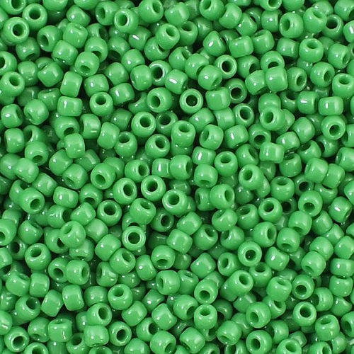 TOHO Round Seed Beads Rocailles, Opaque Shamrock (# 47D), Glass, Japan