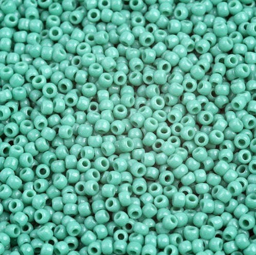 TOHO Round Seed Beads Rocailles, Opaque Dark Turquoise (# 55D), Glass, Japan