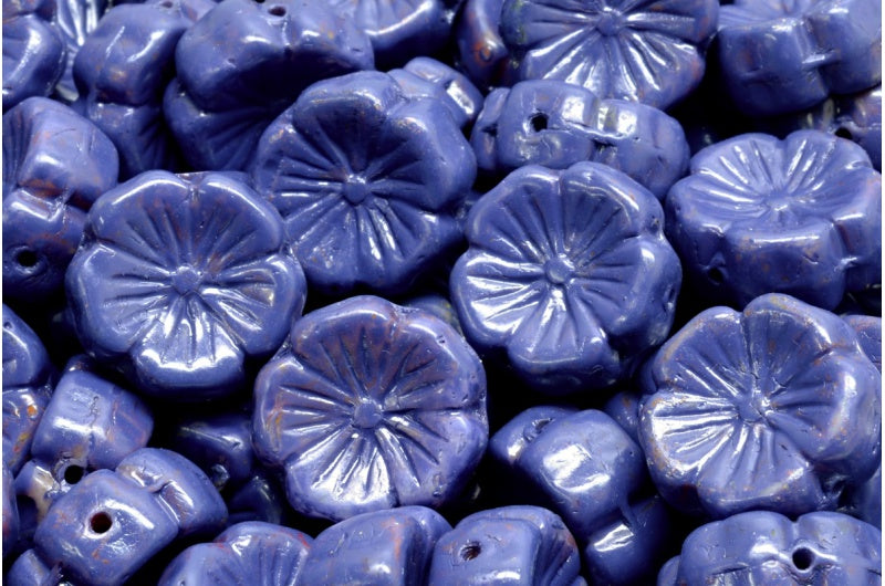 Hawaiian Flower Beads, R0001 4325 (R0001-04325), Glass, Czech Republic